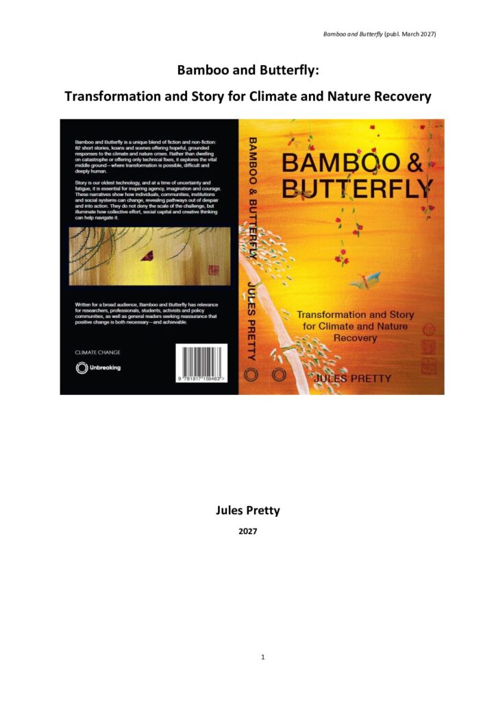 Author Talk: Jules Pretty | Bamboo & Butterfly: 17th April 2027, 2pm