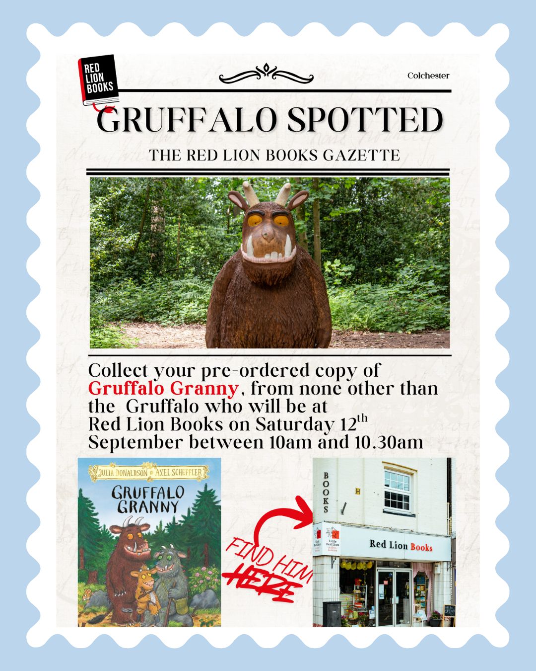 Meet the Gruffalo when you collect your Gruffalo Granny book