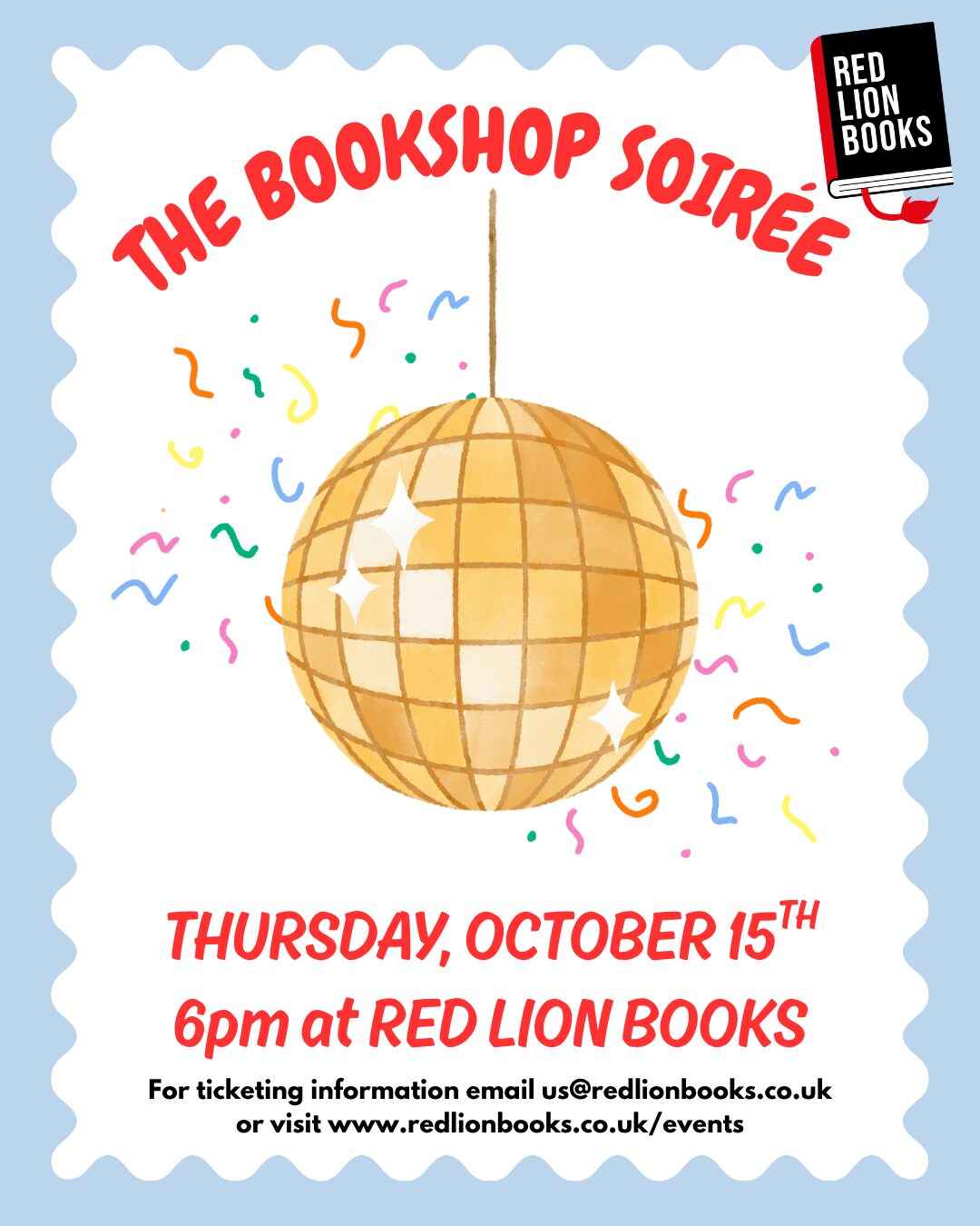 Bookshop Soiree October 15th 2026
